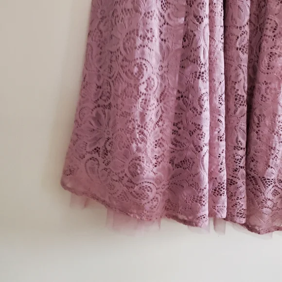 NWT Torrid Mauve Pink Tulle Lace Skate Mini Dress Semi Formal Size 20 - Picture 13 of 14